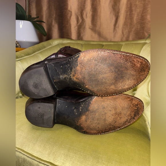 Mens Size 9.5 E  Lucchese Classics Black Cherry L6630 USA Cowboy Boots sold 3/13 - Picture 2 of 10